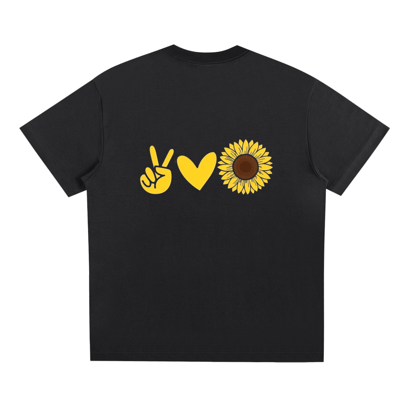 peace,love,sunflower,yellow,shirt,tshirt