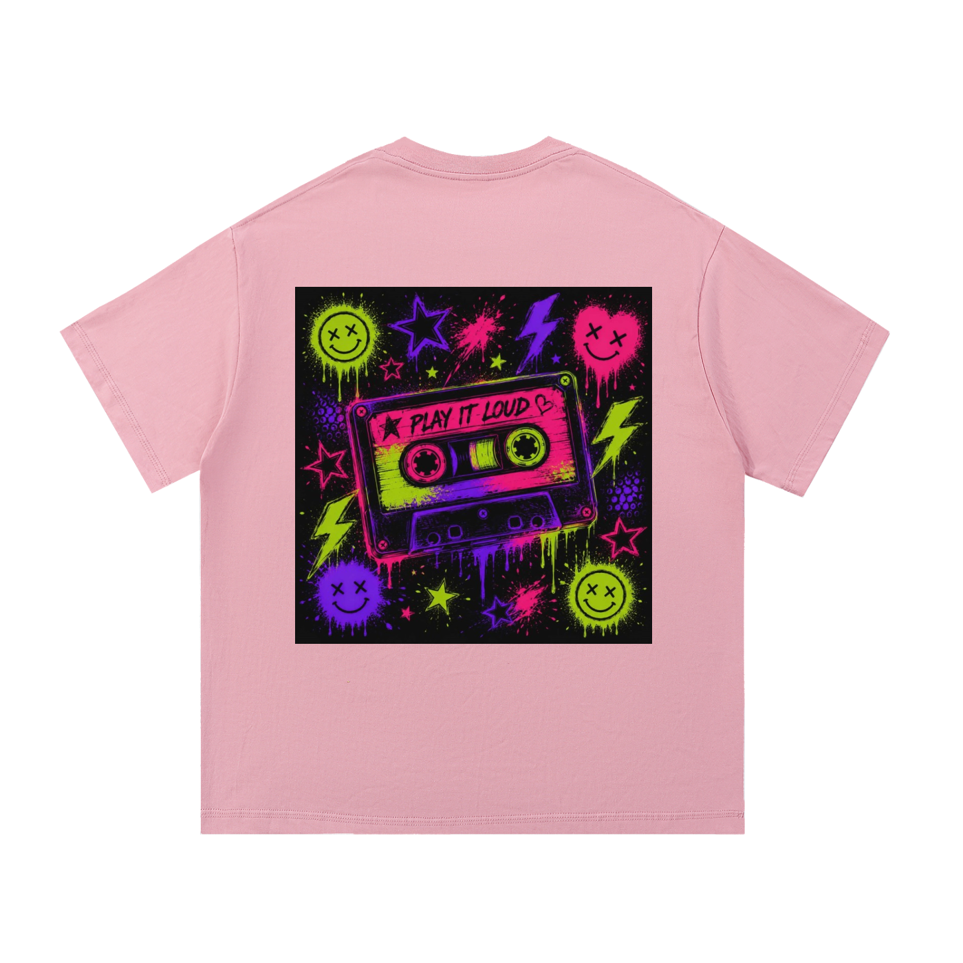neon,funky,cassette,loud,play