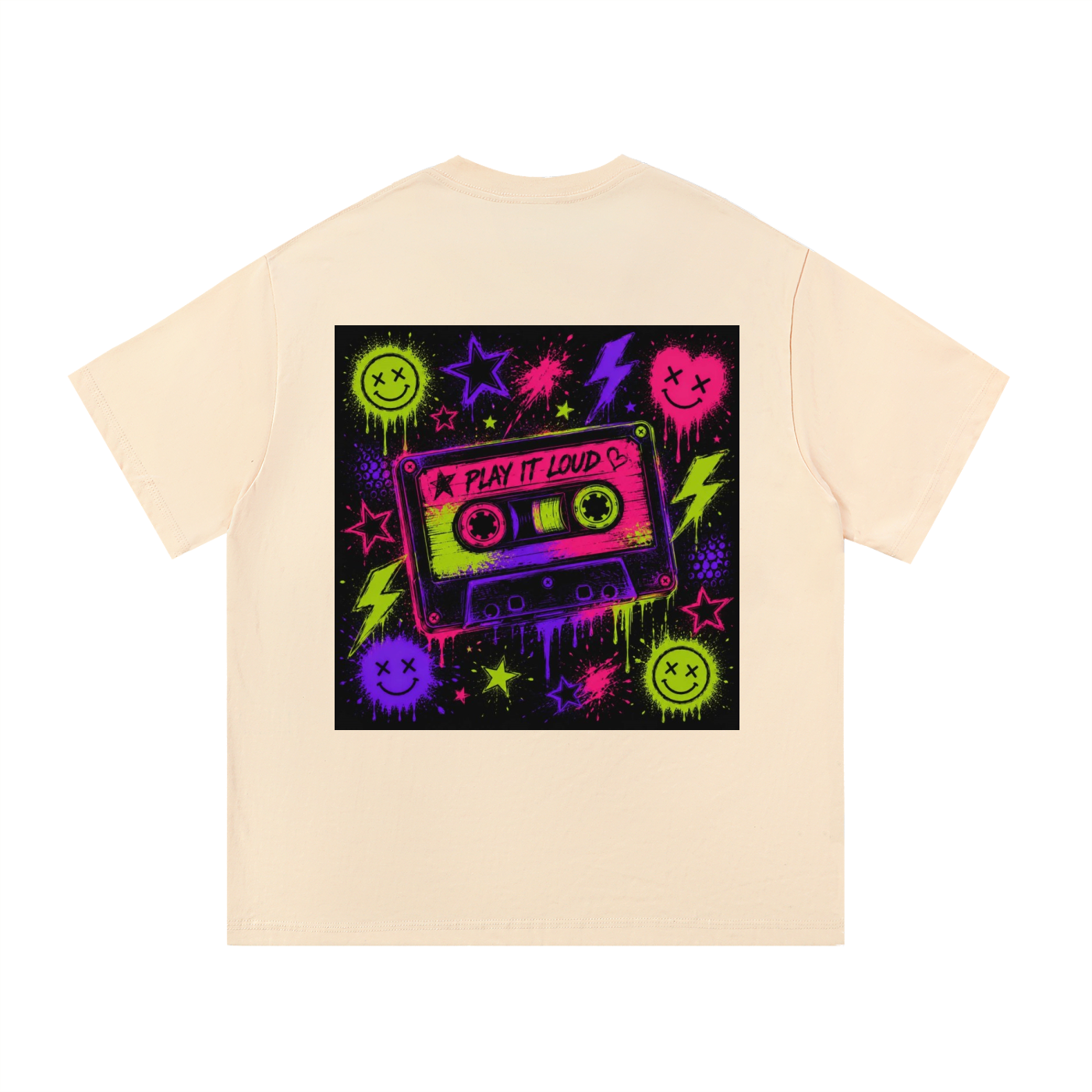 neon,funky,cassette,loud,play