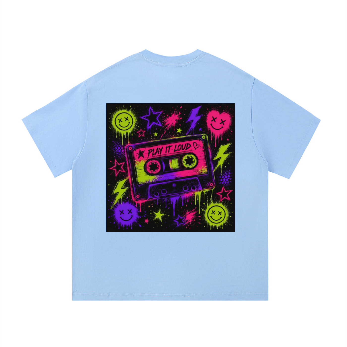 neon,funky,cassette,loud,play